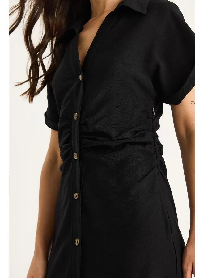 Ginger Button Up Shirt Dress