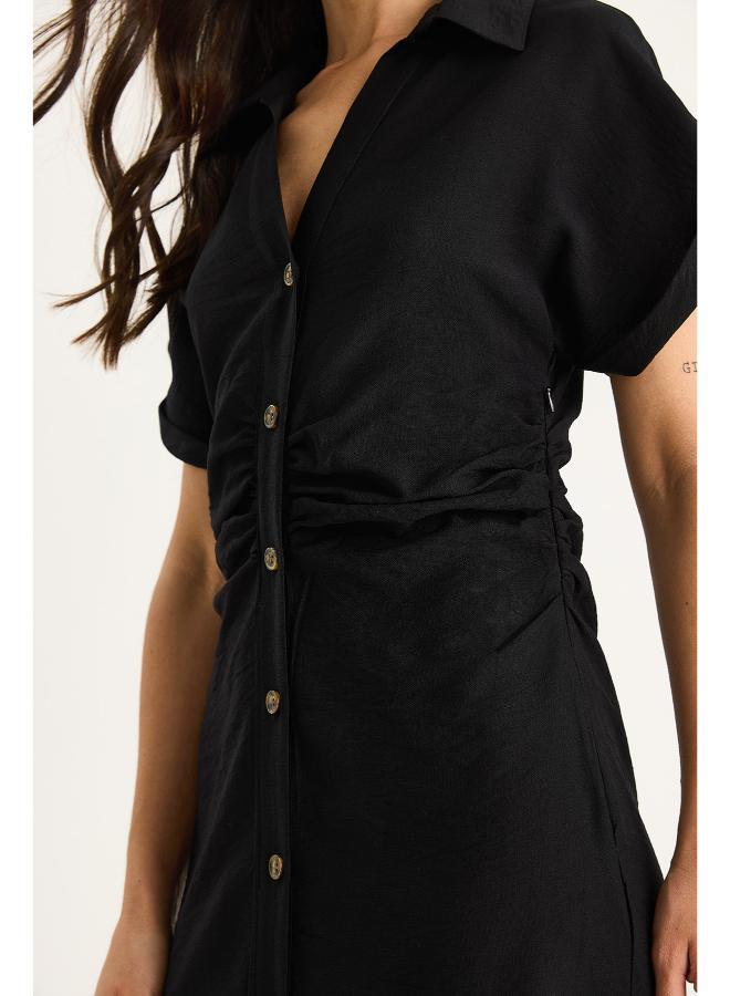 Ginger Button Up Shirt Dress - Image 5