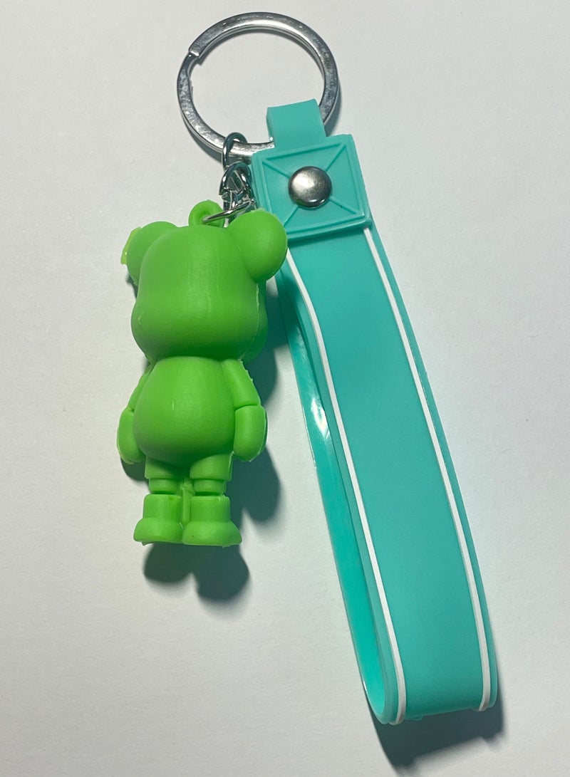 Distinctive Cartoon Keychain Cute Accessory Anime Bear Keychain With Ribbon Fit Car And Purse And Bag Cute Creative Gift - Image 2