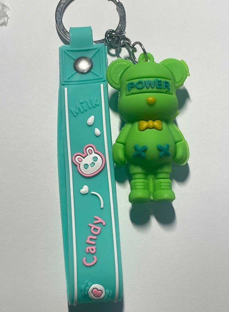 Distinctive Cartoon Keychain Cute Accessory Anime Bear Keychain With Ribbon Fit Car And Purse And Bag Cute Creative Gift - Image 3