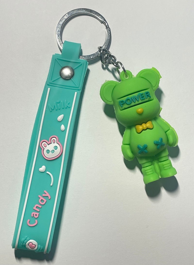 Distinctive Cartoon Keychain Cute Accessory Anime Bear Keychain With Ribbon Fit Car And Purse And Bag Cute Creative Gift - Image 1