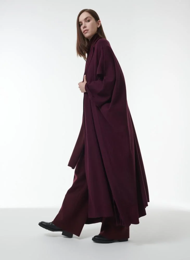 Leem Double Scarf Knitted Bisht