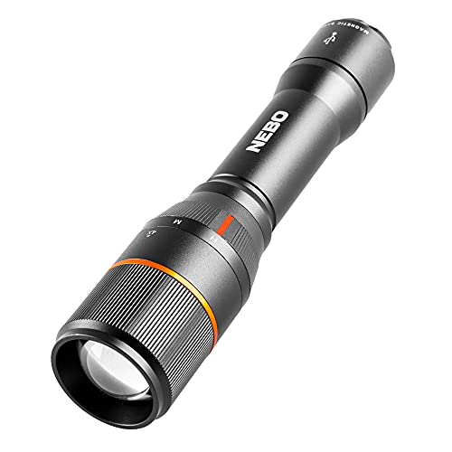 NEBO DAVINCI Flashlight & Portable Charger | Very High Lumens, Rechargeable, Waterproof Handheld Flashlight for Camping & Hunting, USB Power Bank, Variable Zoom, Includes Charging Cable - Image 1
