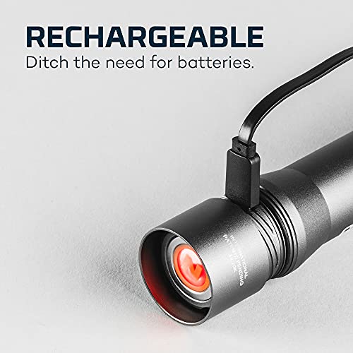 NEBO DAVINCI Flashlight & Portable Charger | Very High Lumens, Rechargeable, Waterproof Handheld Flashlight for Camping & Hunting, USB Power Bank, Variable Zoom, Includes Charging Cable - Image 2
