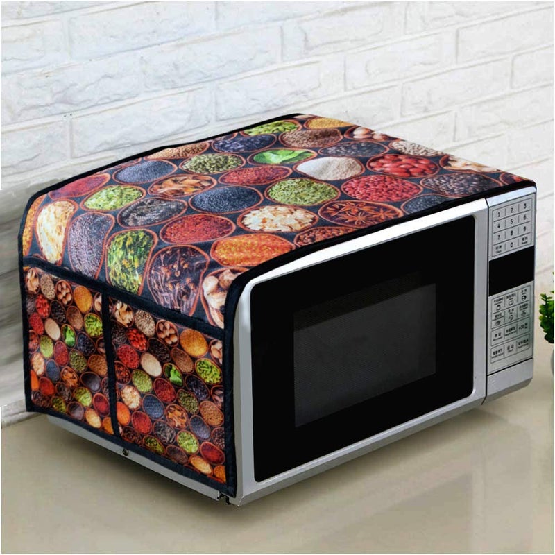 KANUSHI Industries® Microwave/Oven Top Cover with 4 Utility Pockets (VAR-Micro-DIG-A) - Image 4