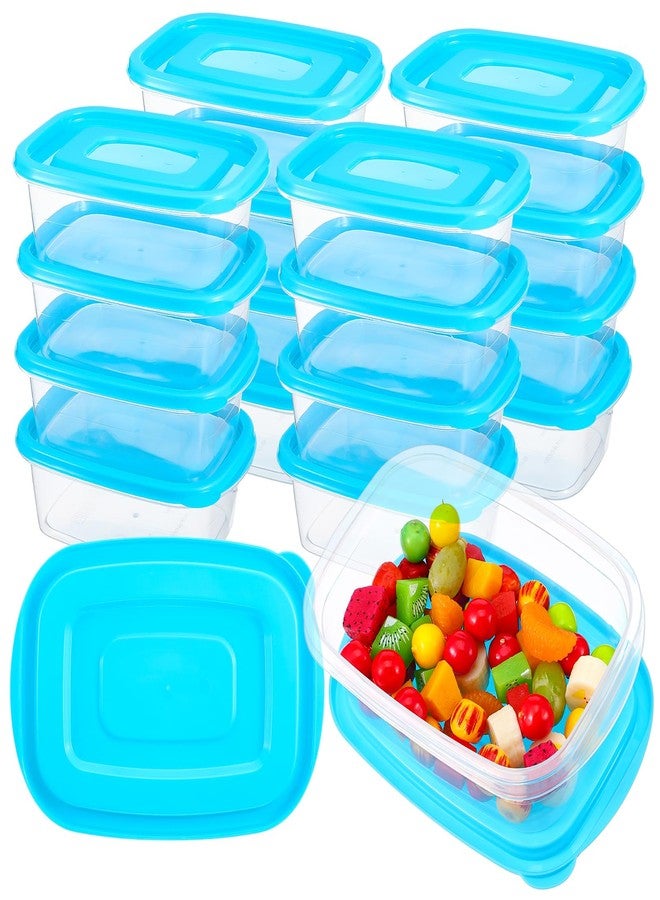 Limbeuuu 18 Pcs 33 Oz Plastic Food Storage Containers with Lids Portion Box Sets with Cover Stackable Plastic Containers with Lids Microwave Freezer Dishwasher Safe(Blue) - Image 1