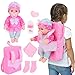 DONTNO 12 Inch Baby Doll with Clothes and Backpack CarrierReborn Baby Doll with Bottles Nipple - Image 2