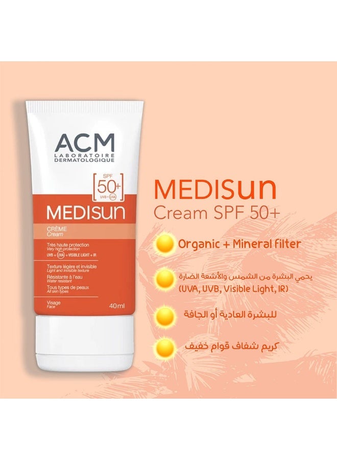 أيه سي أم كريم ACM MEDISUN بعامل حماية من الشمس 50+، 40 مل - Image 2