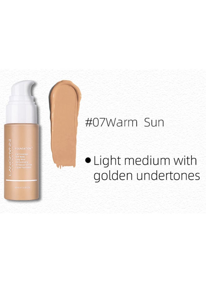 Full Coverage Liquid Foundation, Smoothing Makeup Base Concealer Foundation, Matte Wear Concealer Sun Block Cream, Minimizes Pores, Hides Wrinkles - Advanced Real Moisture Foundation
