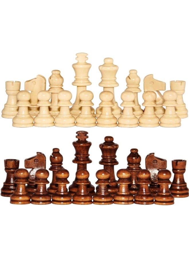 CRAZX Wooden Chess Pieces, Tournament Wood Chessmen Pieces Only (7 cm King Figures) Chess Game Pawns Figurine Pieces, Color May Vary (SSTP) - B for 4 Years and up - Image 2