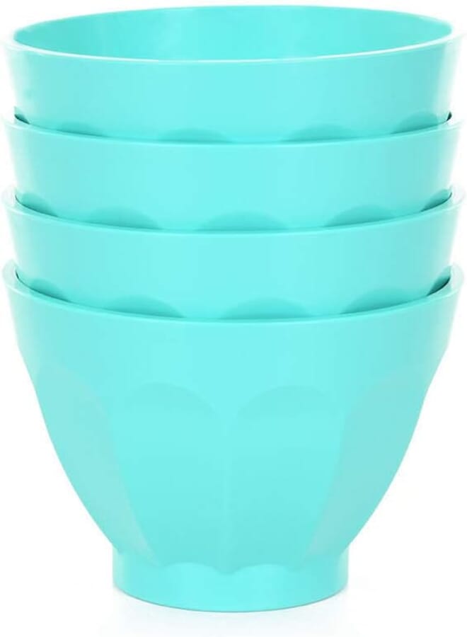 Mintra Home Unbreakable Bowls and Trays (Bold Collection), Teal, (Small Bowl 4pk - 250ml (8oz)