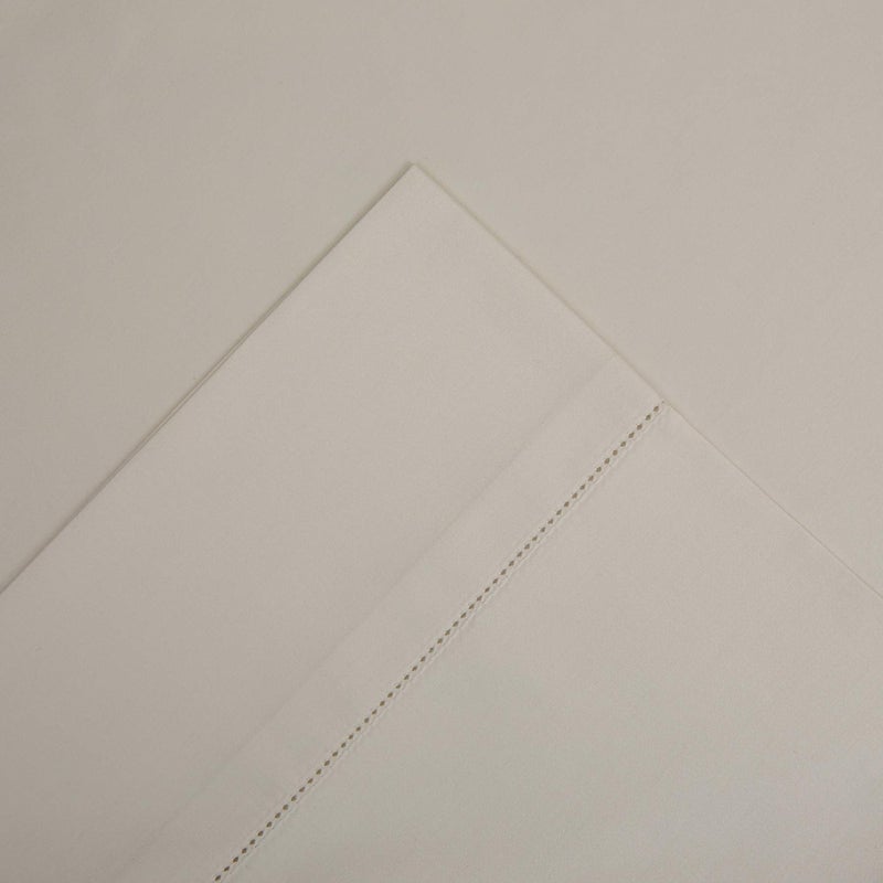 Pointehaven 525 Thread Count 100% Long Staple Cotton Oversized Queen Ivory Pearl Deep Pocket Super Soft Sateen 4 pc Sheet Set - Image 4