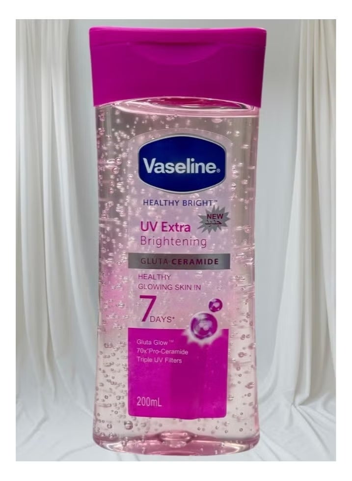 Vaseline UV Extra Brightening Gluta Ceramide Body Oil Gel 200ml | 7 Days Gluta Glow | 70x Pro-Ceramide with Triple UV Filter for Radiant, Moisturized Skin - Image 2