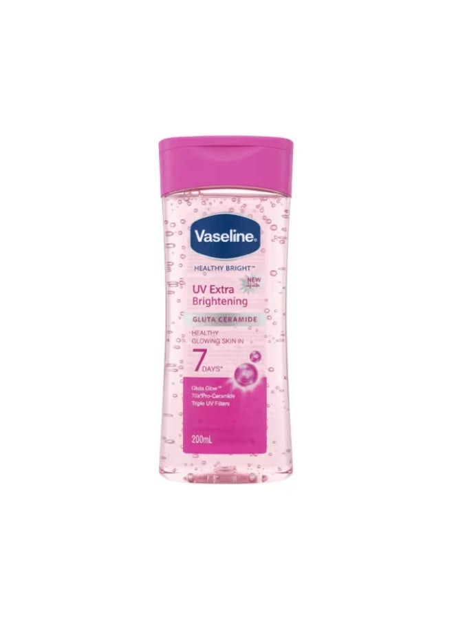 Vaseline UV Extra Brightening Gluta Ceramide Body Oil Gel 200ml | 7 Days Gluta Glow | 70x Pro-Ceramide with Triple UV Filter for Radiant, Moisturized Skin - Image 1