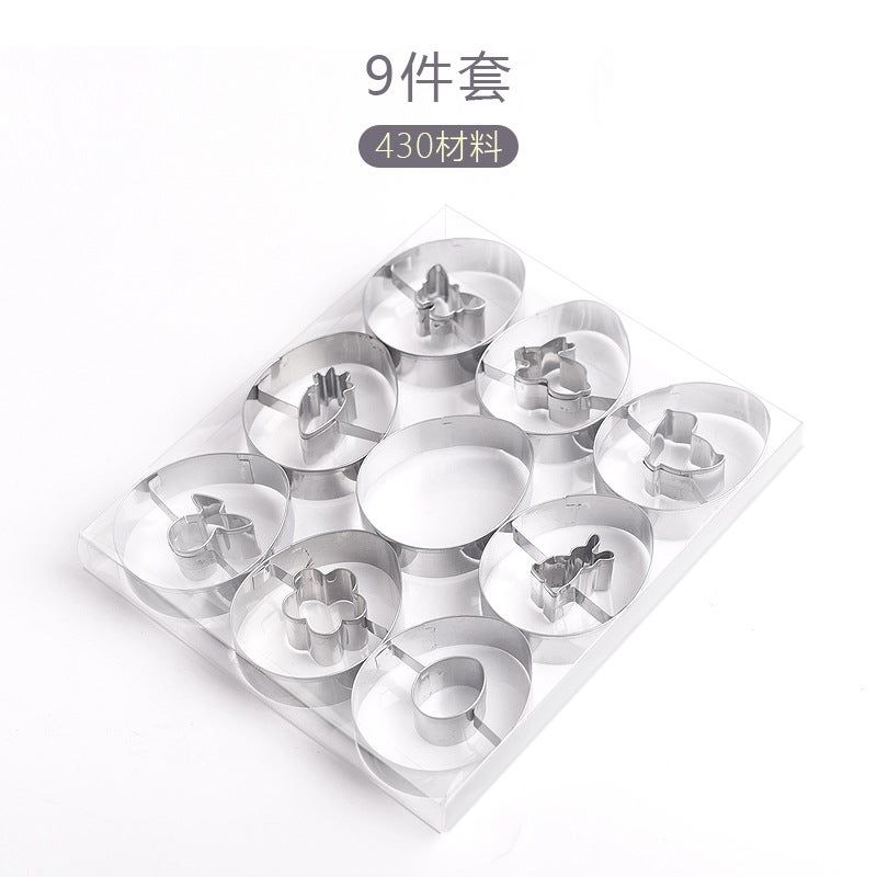 Easter Bunny Frosted Cookie Mold Easter Themed Baking Cookie Mold Stainless Steel Cookie Mold - Image 1
