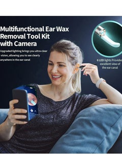 Joshberg Visual Ear Wax Removal Tool with light, Wireless Ear Cleaning Kit for iOS, Android Smartphones, Wax Elimination Spoon Kit  - Image 4
