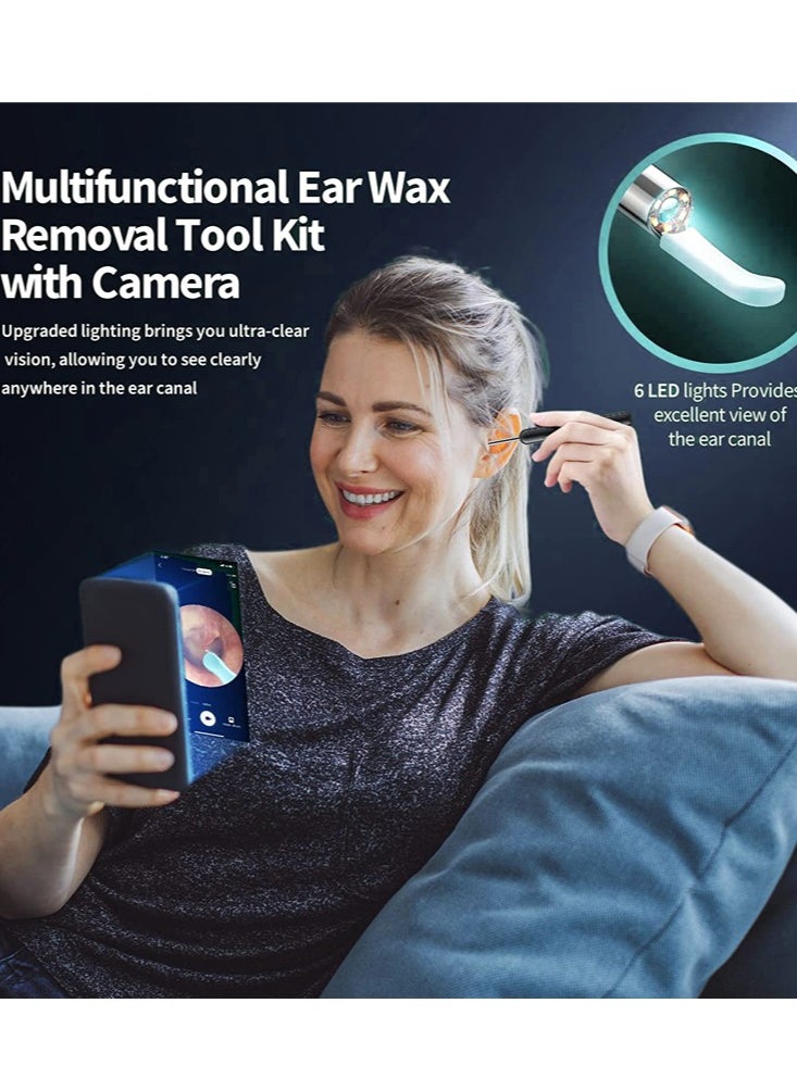 Joshberg Visual Ear Wax Removal Tool with light, Wireless Ear Cleaning Kit for iOS, Android Smartphones, Wax Elimination Spoon Kit  - Image 4
