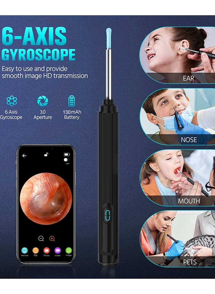 Joshberg Visual Ear Wax Removal Tool with light, Wireless Ear Cleaning Kit for iOS, Android Smartphones, Wax Elimination Spoon Kit  - Image 3
