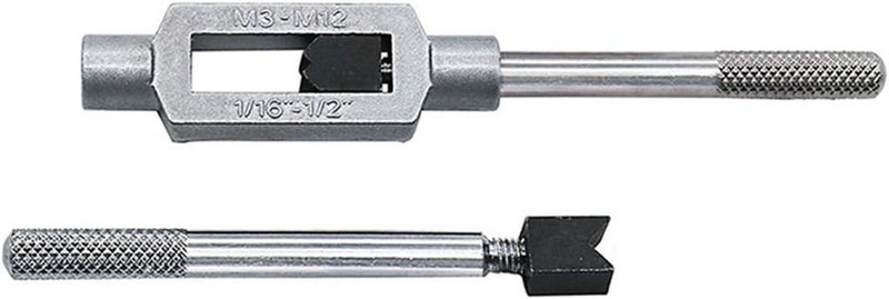 Sunxenze 8pcs Metric Thread Machine Taps Set, Hand Screw Thread Plug Taps M3 M4 M5 M6 M8 M10 M12 with Adjustable Tap Wrench 1/16-1/2'' - Image 4