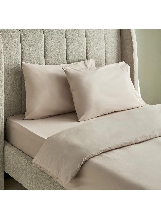 Home Box Purely-percale 2-Piece 300TC Percale Single Duvet Quilt Cover Set 200 x 135 cm - Image 1