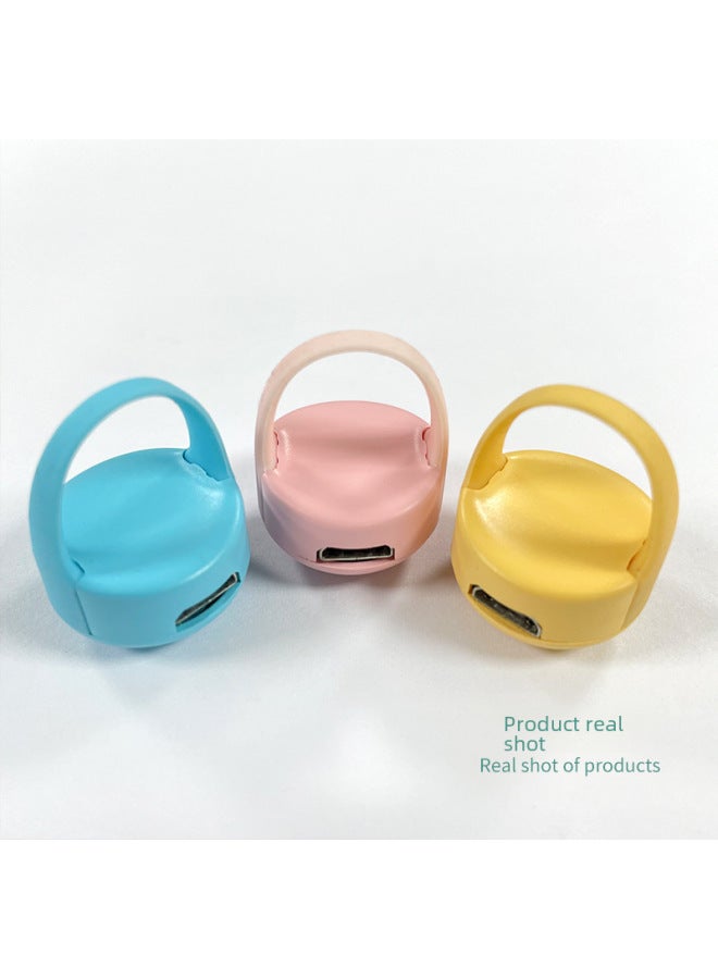 For Bluetooth Fingertip Video Shake Controller Short Video Page Flip Browser Picker Mobile Phone Remote Control Ring-Color:Pink  - Image 5