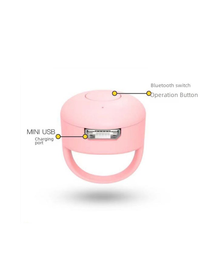 For Bluetooth Fingertip Video Shake Controller Short Video Page Flip Browser Picker Mobile Phone Remote Control Ring-Color:Pink  - Image 4