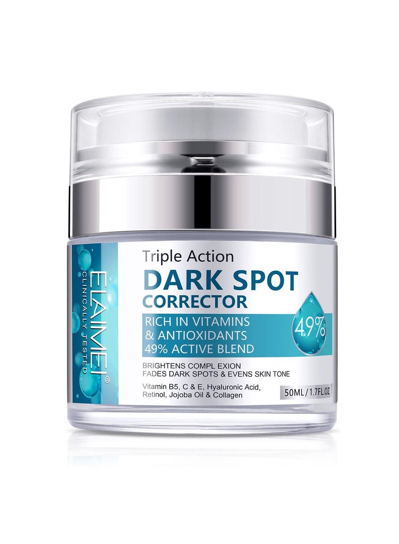 Elaimei Triple Action Dark Spot Corrector 50ml Face Dark Spot Remover For Face And Body Sun Spot Remover Age Spot Corrector Brown Spot Remover Underarm Cream For All Skin Types - Image 2