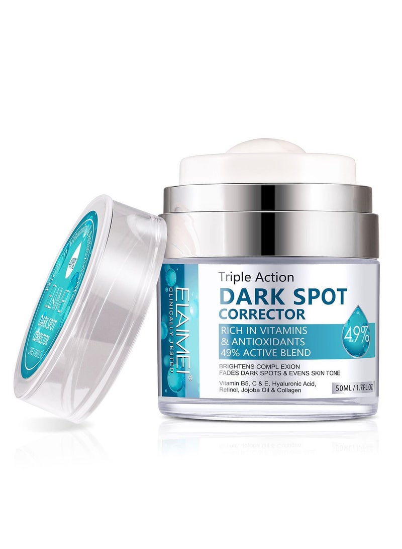 Elaimei Triple Action Dark Spot Corrector 50ml Face Dark Spot Remover For Face And Body Sun Spot Remover Age Spot Corrector Brown Spot Remover Underarm Cream For All Skin Types - Image 3