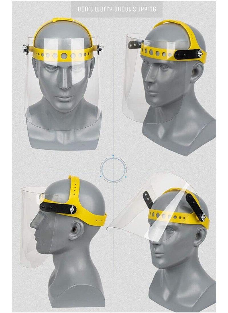 Generic - Reusable Clear Face Shield | Full Face Protection for Eyes, Nose & Mouth | Lightweight Polycarbonate Visor for Enhanced Safety and Comfort - Image 1