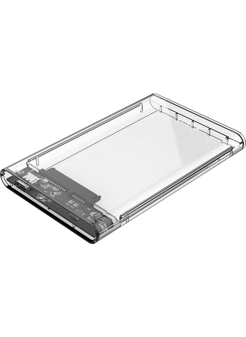 Orico - Orıco USB 3.1 Gen2 Type-C 2.5” Inch Sata SSD Hard Disk Box Transparent - Image 1