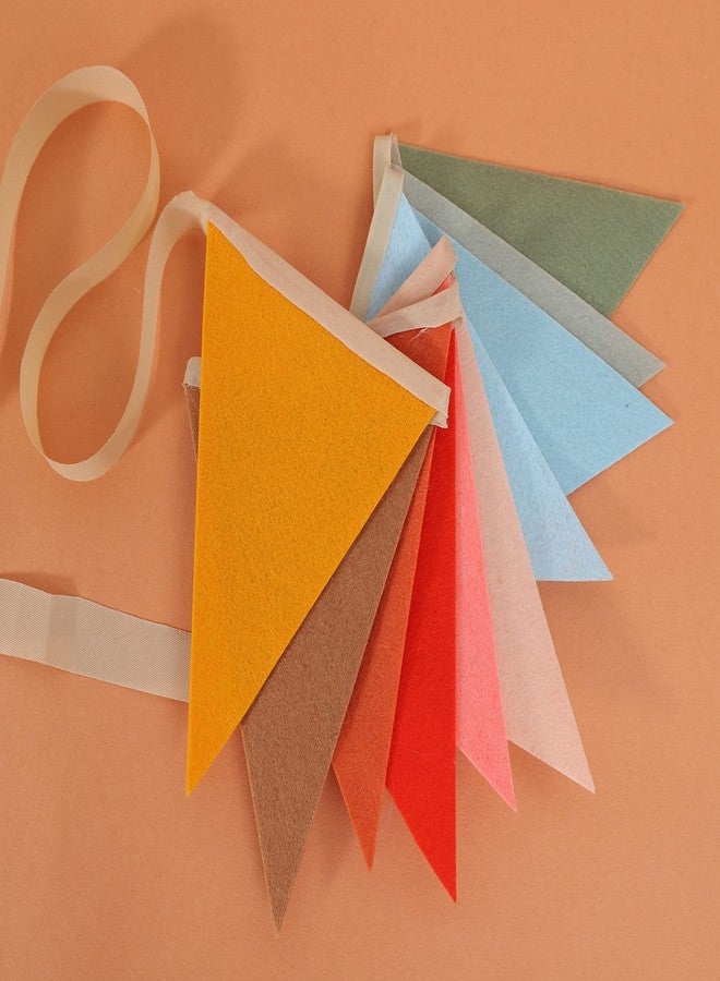 Agkvw Felt Bunting Banner - Colorful Bunting Banner, Boho Nursery Wall Hanging, Wedding Birthday Flag Home Decor, Kids Playroom Wall Decor - Image 2