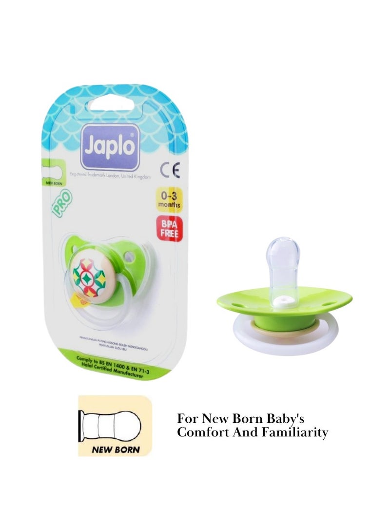 جابلو لهاية سيليكون خالية من مادة BPA مع غطاء ومقبض متوهج ليلي لحديثي الولادة - Image 1