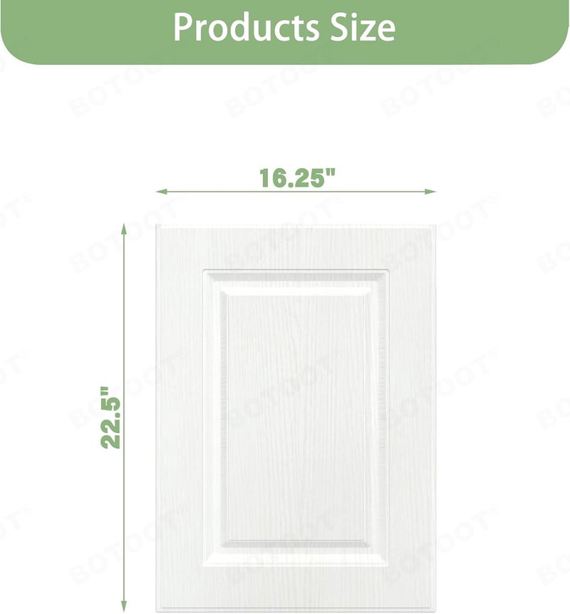 BOTOOT Built-in Cabinet Doors - Cabinet Doors for Kitchen, Living Room, Bedroom, Bathroom - 22.5 Inch High (White Texture, 16.25 Inch Wide) - Image 4
