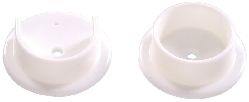 Hillman Hardware Essentials 851541 White Plastic Pole Socket Set138