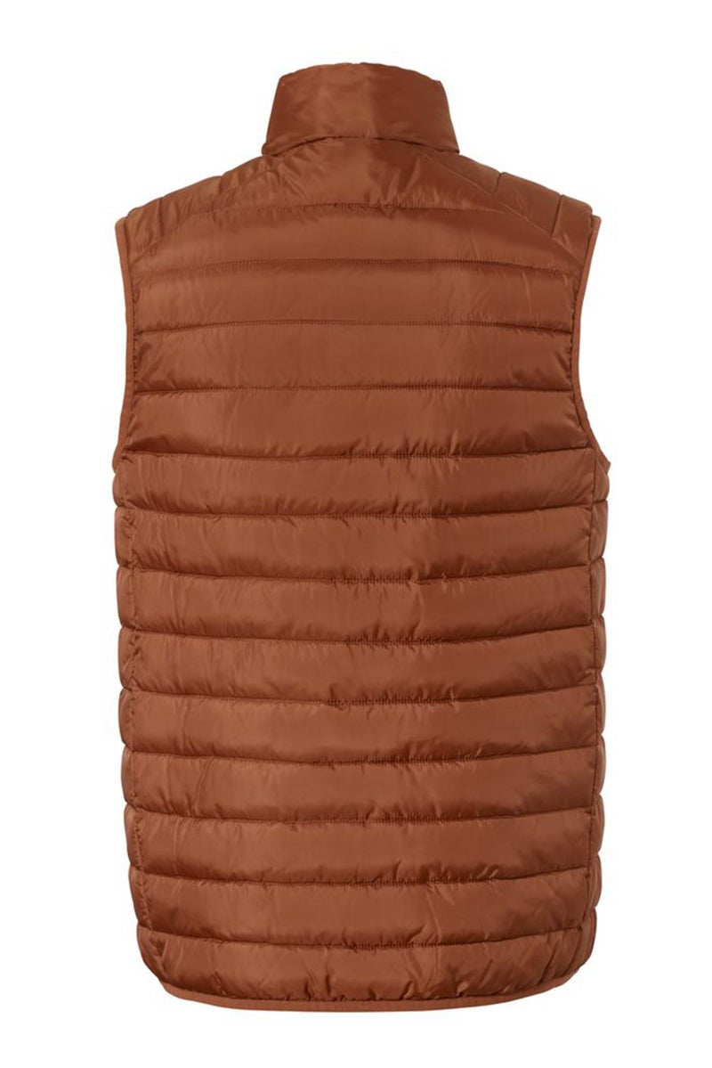 Tchibo Men Solid Quilted Jacket, Rust - Image 3