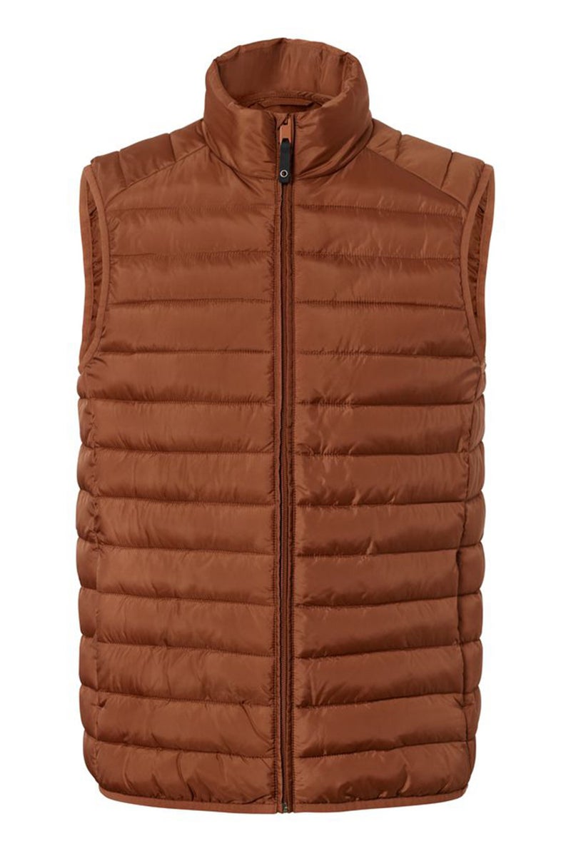 Tchibo Men Solid Quilted Jacket, Rust - Image 2