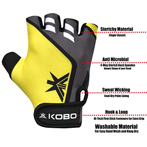 Kobo WTG-28 Weight Lifting Gym Gloves Hand Protector for Fitness Training - Image 3