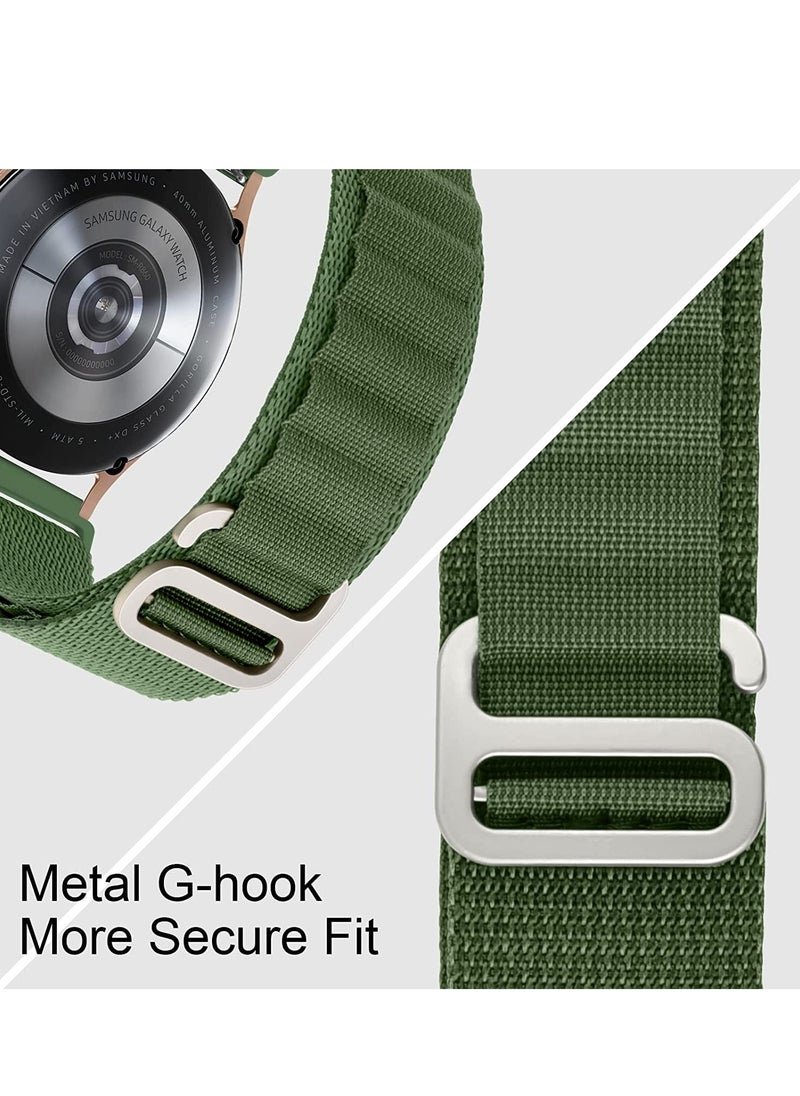 Generic - Alpine Loop Compatible with Huawei Watch GT3 - GT2 Pro - GT2E, 22mm Durable Sport Nylon Strap with Titanium G Hook Green - Image 1