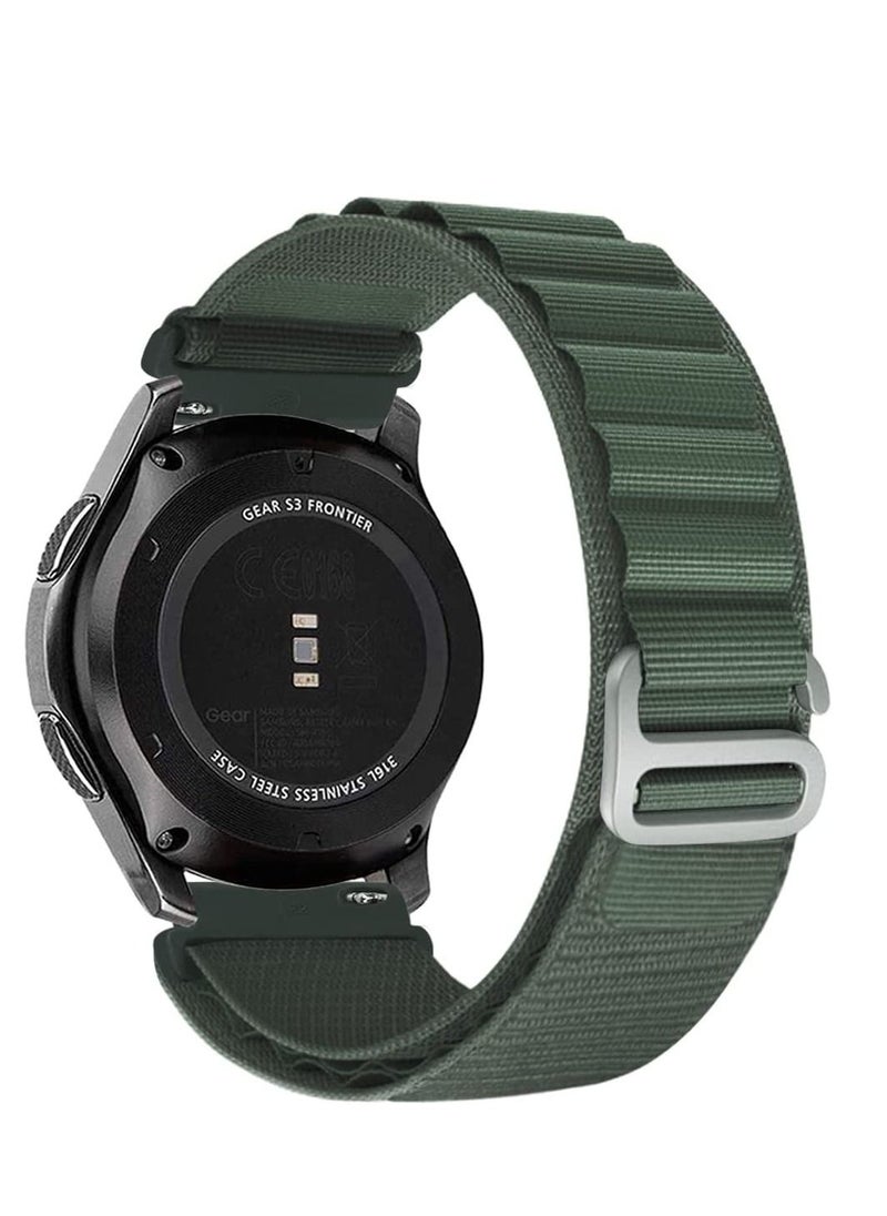 Generic - Alpine Loop Compatible with Huawei Watch GT3 - GT2 Pro - GT2E, 22mm Durable Sport Nylon Strap with Titanium G Hook Green - Image 1
