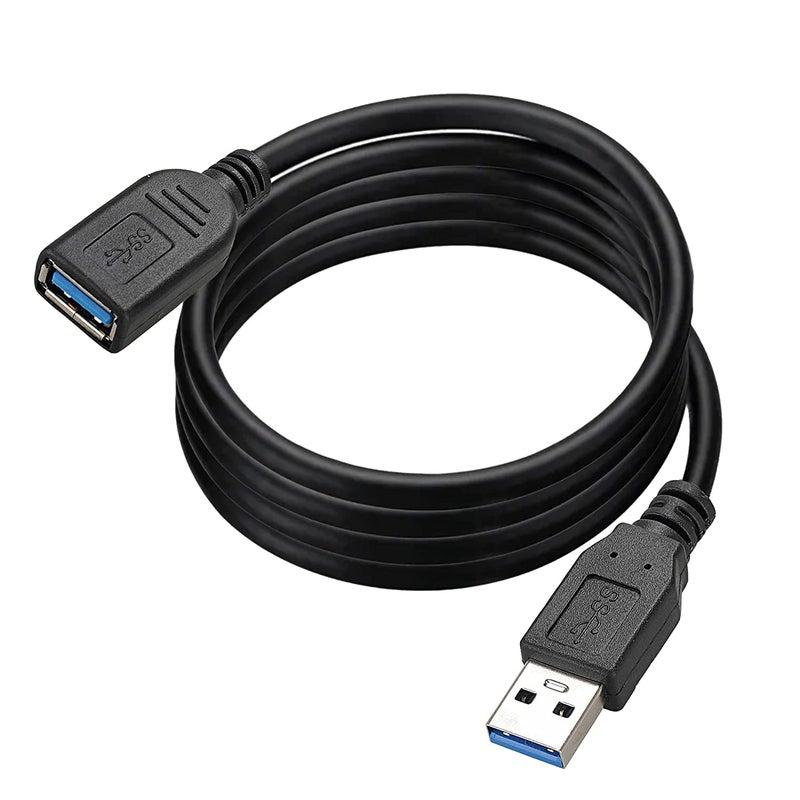 LS LAPSTER Quality Assured Lapster USB 3.0 Male to Female usb extension cable,super speed 5GBps Data Transfer for Hard Drive,Mouse,Flash Drive,Keyboard,Printer etc-(BLACK-1.0M) - Image 3