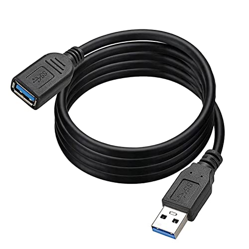 LS LAPSTER Quality Assured Lapster USB 3.0 Male to Female usb extension cable,super speed 5GBps Data Transfer for Hard Drive,Mouse,Flash Drive,Keyboard,Printer etc-(BLACK-1.0M) - Image 1