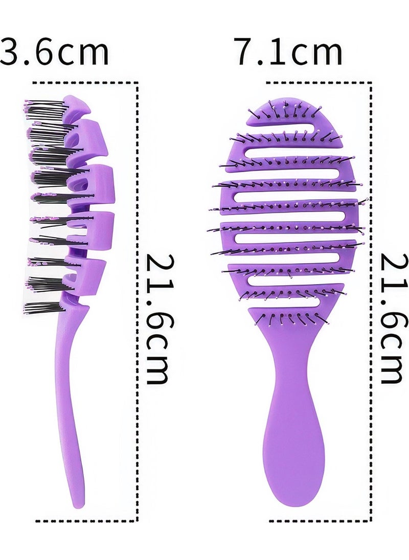 Bizimevde 3D Professional Hair Brush Hair Brush Pink Pro Three Dimensional Oval Hair Brush Oval  - Image 4