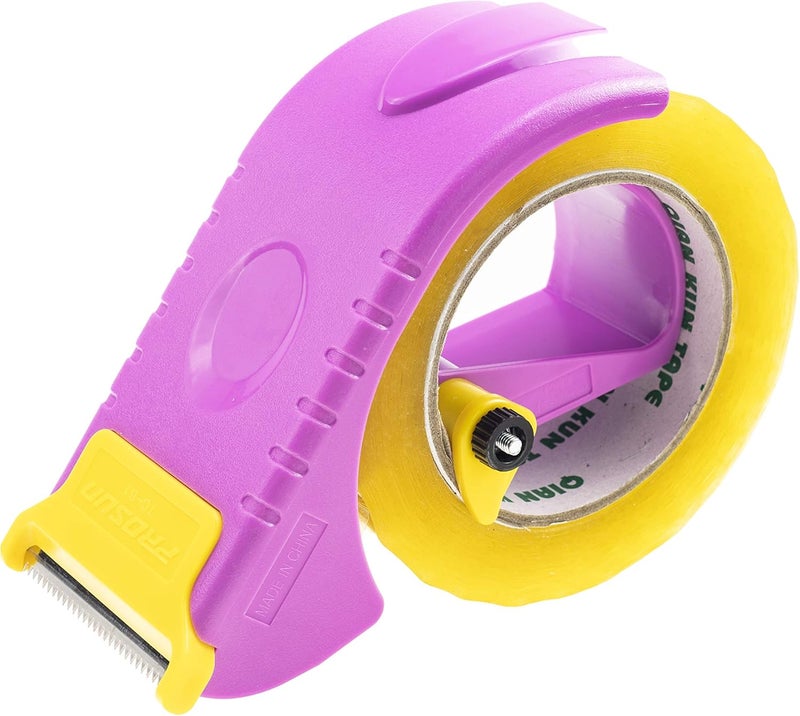 Prosun 2 Inch Packing Tape Gun Dispenser, Width-Adjustable Box Sealer, Lightweight Ergonomic Industrial Heavy Duty Tape Cutter for Carton, Packaging and Box Sealing, Pink - Image 1