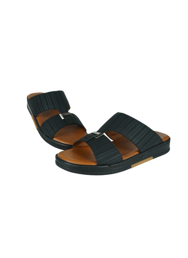 barjeel uno - Barjeel Uno Mens Arabic Sandals MSA-103 Black - Image 1