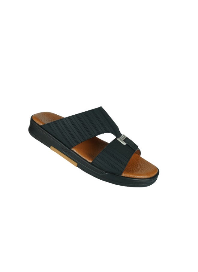 barjeel uno - Barjeel Uno Mens Arabic Sandals MSA-103 Black - Image 1
