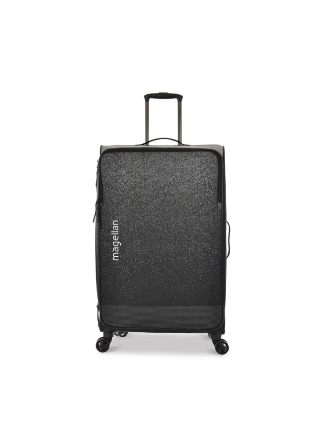 MAGELLAN Soft Luggage Trolley 3-Piece Set MS013/3P Expandable Fabric Suitcase Set 20 24 28 Inch with TSA Lock 4 Double Spinner Wheels Travel Bag