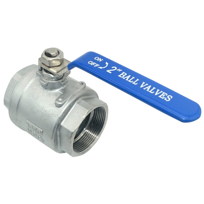 DAN SPEED 2" NPT Female 316 Stainless Steel Full Port Ball Valve Vinyl Handle WOG1000 - Image 2