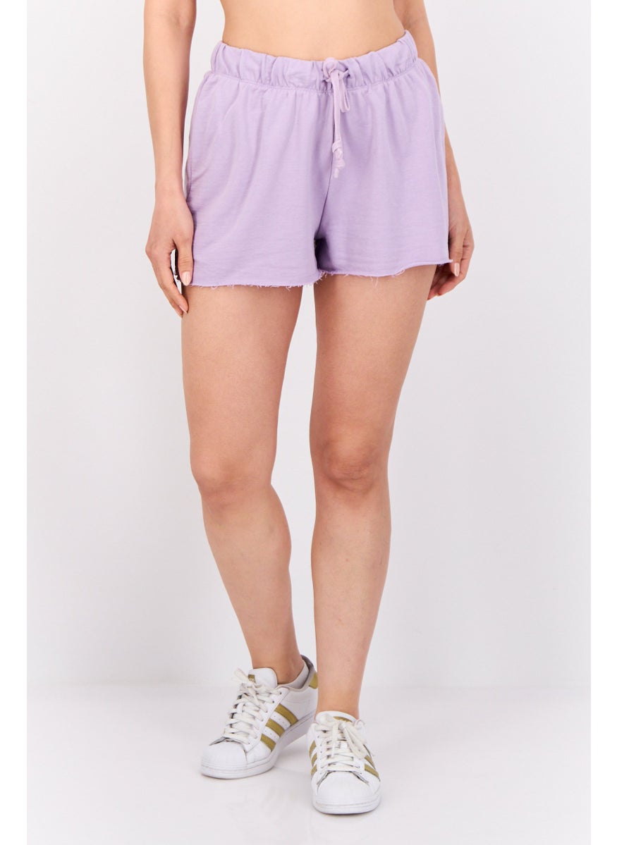 Lefties Women Drawstring Palin Short, Purple  - Image 1