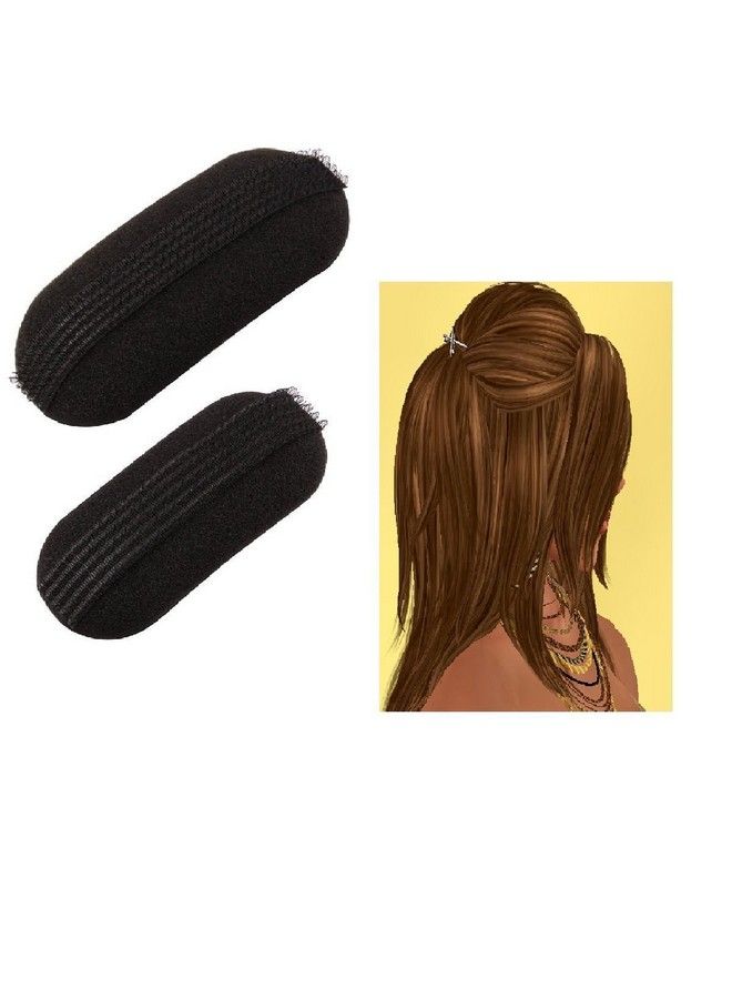Chanderkash Hair Donuts All 3 Different Sizes + 2 Pcs Black Sponge Hair Clip Volume Bump It Padding Bun Updo (Pack Of 3) - Image 4