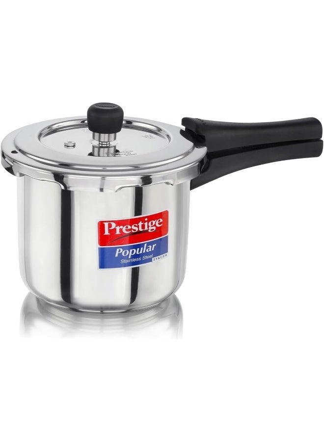 Prestige 3.00Liters Prestige Popular Svachh Spillage Control Stainless Steel Outer Lid Pressure Cooker, 3 L (Silver) silver - Image 2